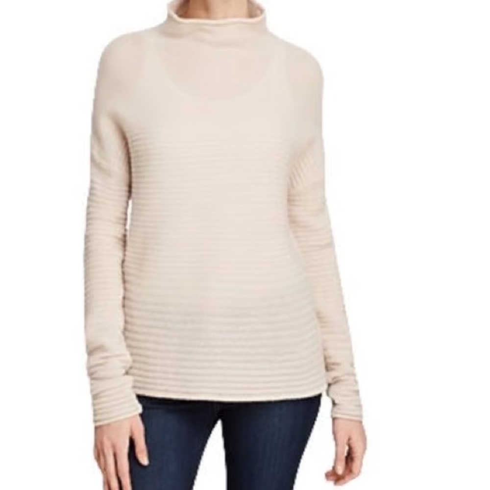 360 Cashmere Audra Graduating
Stripe Texture Funnel Neck Sweater size xs